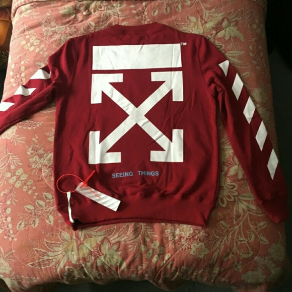 OFF-WHITE Bordeaux Diagonal Crewneck - Picture 2 of 4